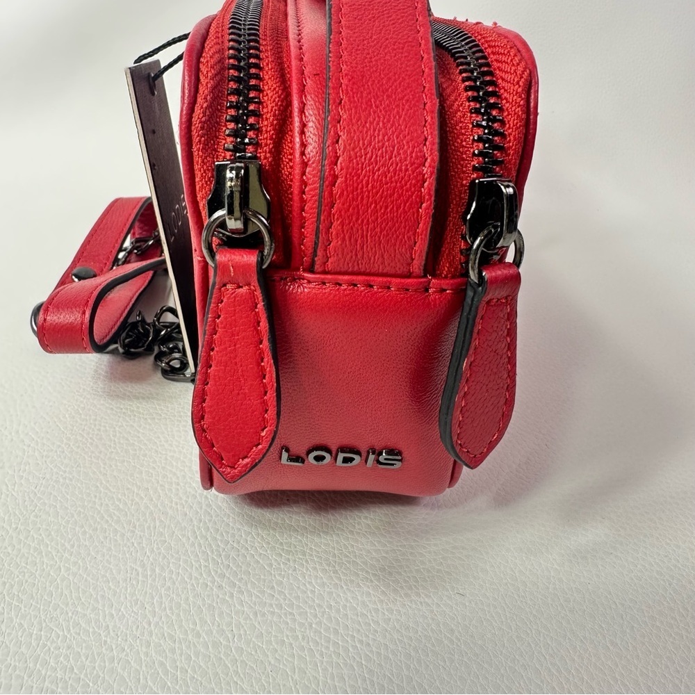 NEW Women’s LODIS 1965 Red Signature Quilt Double Top Zip Crossbody Bag - Picture 7 of 14